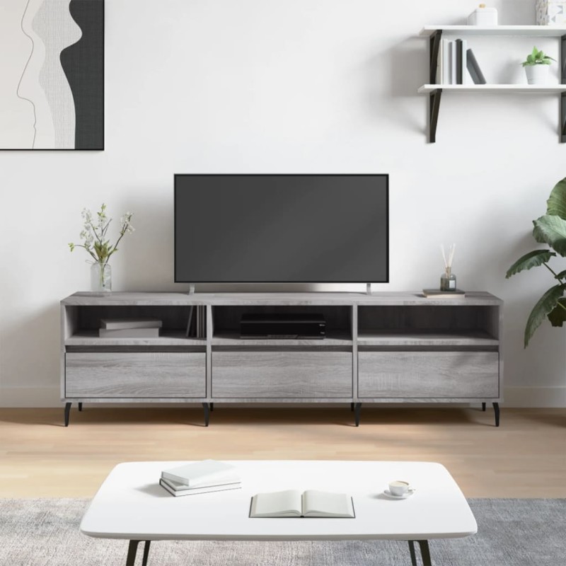 Mobile Porta TV Grigio Sonoma 150x30x44,5 cm Legno Multistrato Mobile Porta TV Grigio Sonoma 150x30x44,5 cm Legno Multistrato