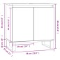 vidaXL Mobile da Bagno Grigio Sonoma 58x33x60 cm in Legno Multistrato