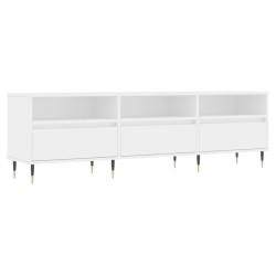 Mobile Porta TV Bianco 150x30x44,5 cm in Legno Multistrato