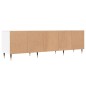 Mobile Porta TV Bianco 150x30x44,5 cm in Legno Multistrato Mobile Porta TV Bianco 150x30x44,5 cm in Legno Multistrato