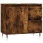vidaXL Armadietto Bagno Rovere Fumo 65x33x60 cm in Legno Multistrato