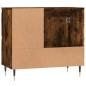 vidaXL Armadietto Bagno Rovere Fumo 65x33x60 cm in Legno Multistrato