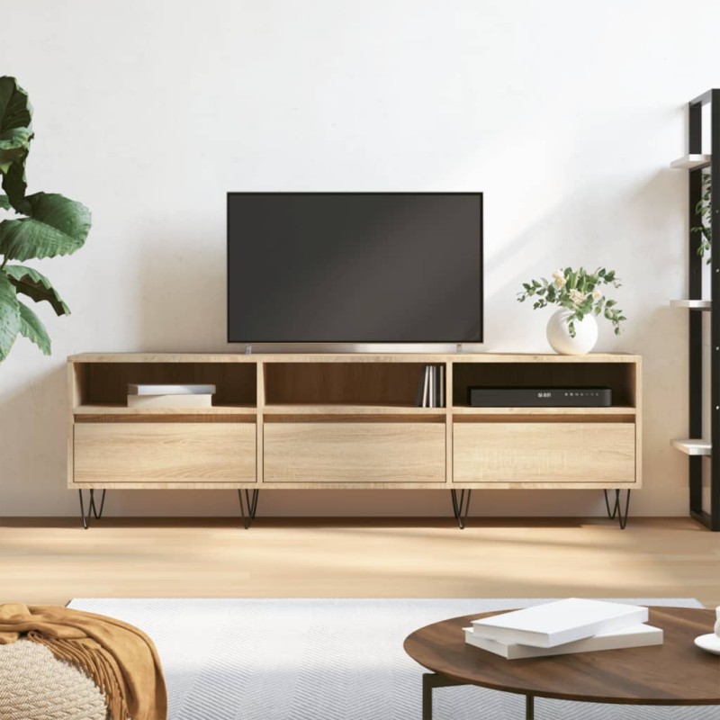 Mobile Porta TV Rovere Sonoma 150x30x44,5 cm Legno Multistrato Mobile Porta TV Rovere Sonoma 150x30x44,5 cm Legno Multistrato