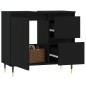 vidaXL Armadietto da Bagno Nero 65x33x60 cm in Legno Multistrato vidaXL Armadietto da Bagno Nero 65x33x60 cm in Legno Multistrato