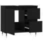 vidaXL Armadietto da Bagno Nero 65x33x60 cm in Legno Multistrato vidaXL Armadietto da Bagno Nero 65x33x60 cm in Legno Multistrato