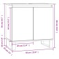 vidaXL Mobile da Bagno Bianco 58x33x60 cm in Legno Multistrato