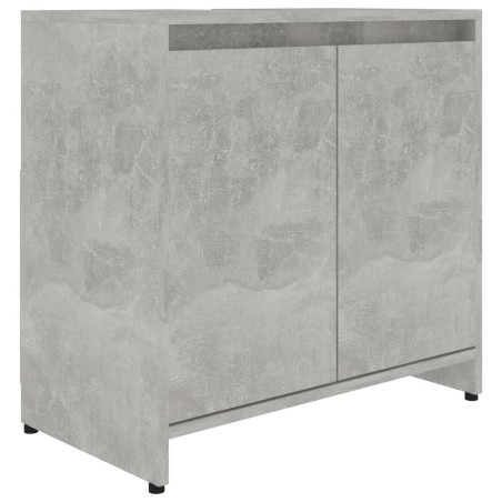 Armadio da Bagno Grigio Cemento 60x33x61 cm in Truciolato