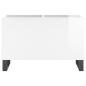 Mobile Porta Dischi Bianco Lucido 74,5x38x48 Legno Multistrato