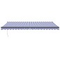 Tenda da Sole Retrattile Blu e Bianca 5x3 m Tessuto e Alluminio Tenda da Sole Retrattile Blu e Bianca 5x3 m Tessuto e Alluminio