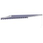 Tenda Sole Retrattile Blu e Bianca 4,5x3 m Tessuto e Alluminio Tenda Sole Retrattile Blu e Bianca 4,5x3 m Tessuto e Alluminio