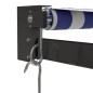 Tenda da Sole Retrattile Blu e Bianca 4x3 m Tessuto e Alluminio Tenda da Sole Retrattile Blu e Bianca 4x3 m Tessuto e Alluminio