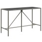 Set Bar da Giardino 9 pz con Cuscini in Polyrattan Grigio Set Bar da Giardino 9 pz con Cuscini in Polyrattan Grigio