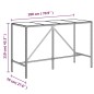 Set Bar da Giardino 9 pz con Cuscini in Polyrattan Grigio Set Bar da Giardino 9 pz con Cuscini in Polyrattan Grigio
