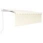 Tenda Retrattile Automatica con Parasole 4,5x3 m Crema Tenda Retrattile Automatica con Parasole 4,5x3 m Crema