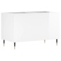 Mobile Porta Dischi Bianco Lucido 74,5x38x48 Legno Multistrato