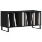 Mobile Porta Dischi Nero 100x38x48 cm in Legno Multistrato