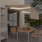 Tenda da Sole Retrattile con Parasole e LED 4,5x3 m Crema Tenda da Sole Retrattile con Parasole e LED 4,5x3 m Crema