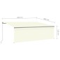 Tenda da Sole Retrattile con Parasole e LED 4,5x3 m Crema Tenda da Sole Retrattile con Parasole e LED 4,5x3 m Crema