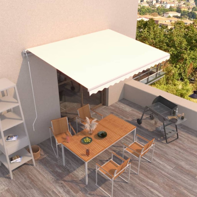 Tenda da Sole Retrattile Automatica 450x300 cm Crema Tenda da Sole Retrattile Automatica 450x300 cm Crema