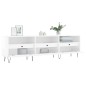 Mobile Porta TV Bianco Lucido 150x30x44,5 cm Legno Multistrato Mobile Porta TV Bianco Lucido 150x30x44,5 cm Legno Multistrato