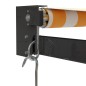 Tenda Sole Retrattile Gialla e Bianca 4x3 m Tessuto e Alluminio