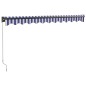 Tenda Sole Retrattile Blu e Bianca 3,5x2,5m Tessuto e Alluminio