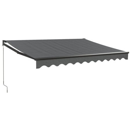 Tenda da Sole Retrattile Antracite 3x2,5 m Tessuto e Alluminio
