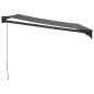 Tenda da Sole Retrattile Antracite 3x2,5 m Tessuto e Alluminio