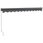 Tenda da Sole Retrattile Antracite 3x2,5 m Tessuto e Alluminio