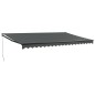 Tenda da Sole Retrattile Antracite 5x3 m in Tessuto e Alluminio Tenda da Sole Retrattile Antracite 5x3 m in Tessuto e Alluminio