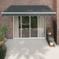 Tenda da Sole Retrattile Antracite 3x2,5 m Tessuto e Alluminio Tenda da Sole Retrattile Antracite 3x2,5 m Tessuto e Alluminio