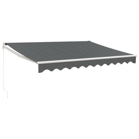 Tenda da Sole Retrattile Antracite 3x2,5 m Tessuto e Alluminio