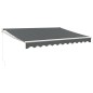 Tenda da Sole Retrattile Antracite 3x2,5 m Tessuto e Alluminio Tenda da Sole Retrattile Antracite 3x2,5 m Tessuto e Alluminio