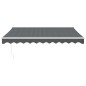 Tenda da Sole Retrattile Antracite 3x2,5 m Tessuto e Alluminio Tenda da Sole Retrattile Antracite 3x2,5 m Tessuto e Alluminio