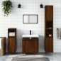 vidaXL Armadietto Bagno Rovere Marrone 58x33x60cm in Legno Multistrato vidaXL Armadietto Bagno Rovere Marrone 58x33x60cm in Legno Multistrato