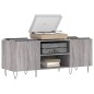 Mobile Porta Dischi Grigio Sonoma 121x38x48cm Legno Multistrato