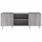 Mobile Porta Dischi Grigio Sonoma 121x38x48cm Legno Multistrato