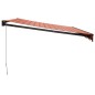 Tenda Sole Retrattile Arancione Marrone 4x3m Tessuto Alluminio Tenda Sole Retrattile Arancione Marrone 4x3m Tessuto Alluminio