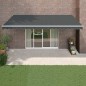 Tenda da Sole Retrattile Antracite 5x3 m in Tessuto e Alluminio Tenda da Sole Retrattile Antracite 5x3 m in Tessuto e Alluminio
