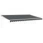 Tenda da Sole Retrattile Antracite 5x3 m in Tessuto e Alluminio Tenda da Sole Retrattile Antracite 5x3 m in Tessuto e Alluminio