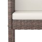 Set Bar da Giardino 5 pz con Cuscini in Polyrattan Marrone Set Bar da Giardino 5 pz con Cuscini in Polyrattan Marrone