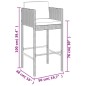 Set Bar da Giardino 5 pz con Cuscini in Polyrattan Marrone Set Bar da Giardino 5 pz con Cuscini in Polyrattan Marrone