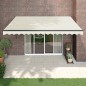 Tenda da Sole Retrattile Crema 4,5x3 m in Tessuto e Alluminio Tenda da Sole Retrattile Crema 4,5x3 m in Tessuto e Alluminio