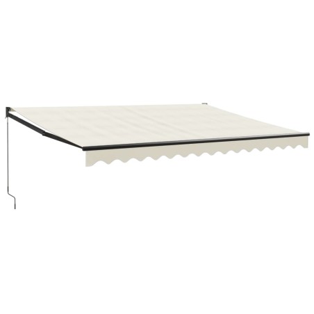 Tenda da Sole Retrattile Crema 4,5x3 m in Tessuto e Alluminio