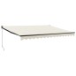Tenda da Sole Retrattile Crema 4,5x3 m in Tessuto e Alluminio Tenda da Sole Retrattile Crema 4,5x3 m in Tessuto e Alluminio