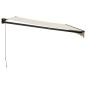 Tenda da Sole Retrattile Crema 4,5x3 m in Tessuto e Alluminio Tenda da Sole Retrattile Crema 4,5x3 m in Tessuto e Alluminio