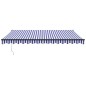 Tenda Sole Retrattile Blu e Bianca 4,5x3 m Tessuto e Alluminio Tenda Sole Retrattile Blu e Bianca 4,5x3 m Tessuto e Alluminio