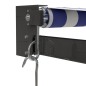 Tenda Sole Retrattile Blu e Bianca 4,5x3 m Tessuto e Alluminio Tenda Sole Retrattile Blu e Bianca 4,5x3 m Tessuto e Alluminio