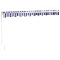 Tenda Sole Retrattile Blu e Bianca 3,5x2,5m Tessuto e Alluminio Tenda Sole Retrattile Blu e Bianca 3,5x2,5m Tessuto e Alluminio