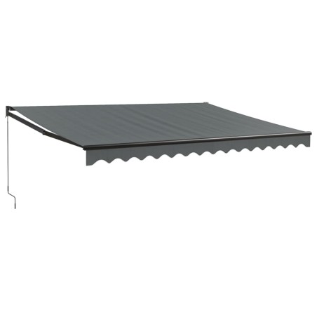 Tenda da Sole Retrattile Antracite 4,5x3 m Tessuto e Alluminio